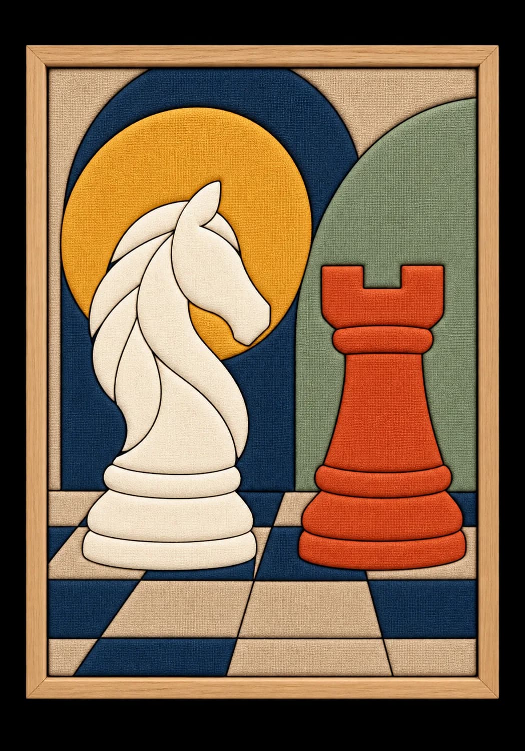 Sessiz Hamle Hazır Kinusaiga Kumaş Tablo - 21×30 cm