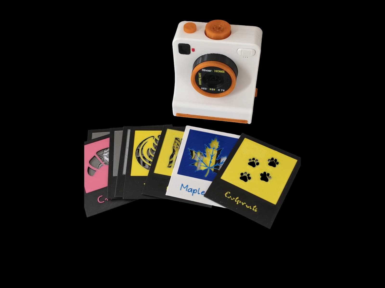 Latte Art Camera - Desen Kartlı Kahve Süsleme Seti