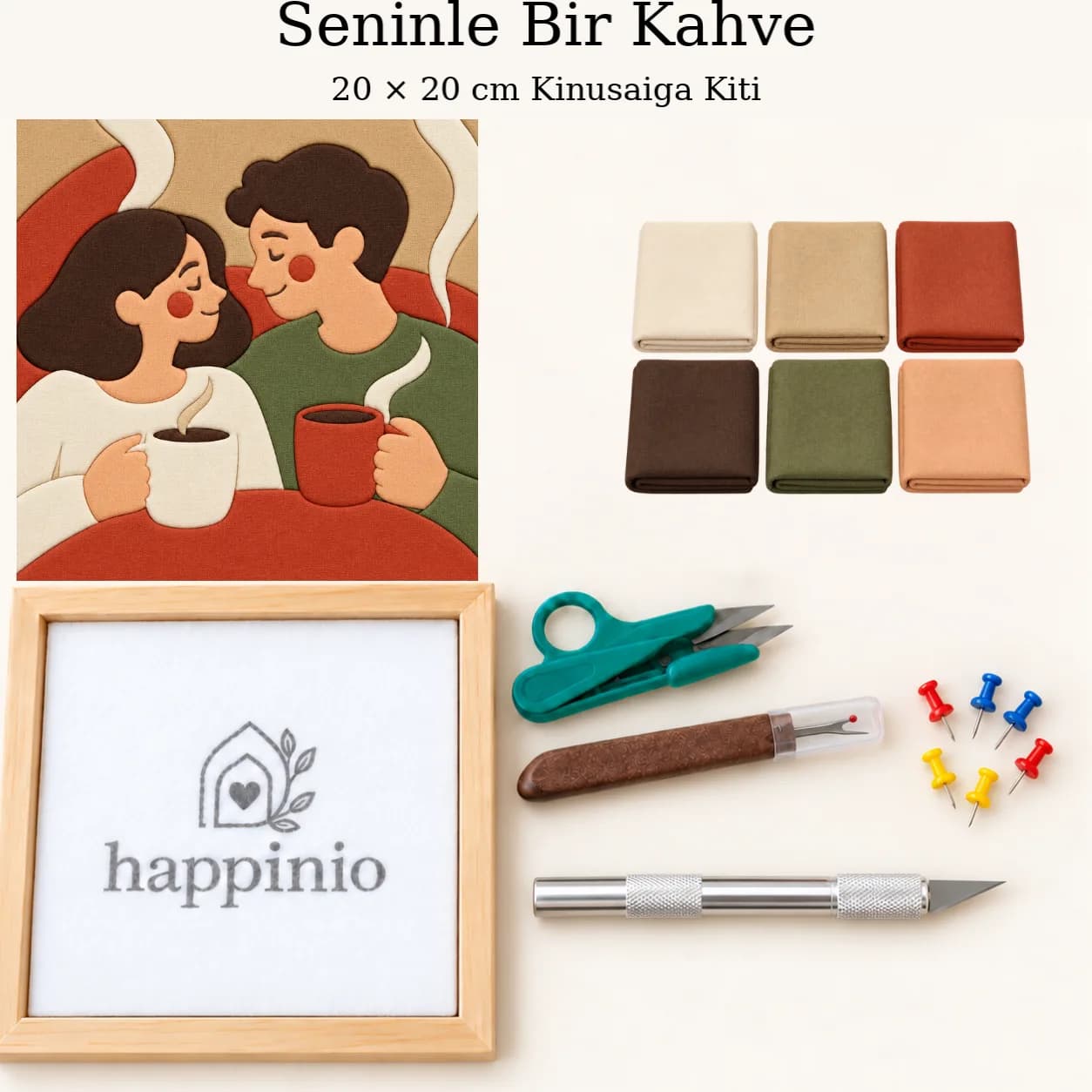 Seninle Bir Kahve Kinusaiga Kiti – 20×20 cm