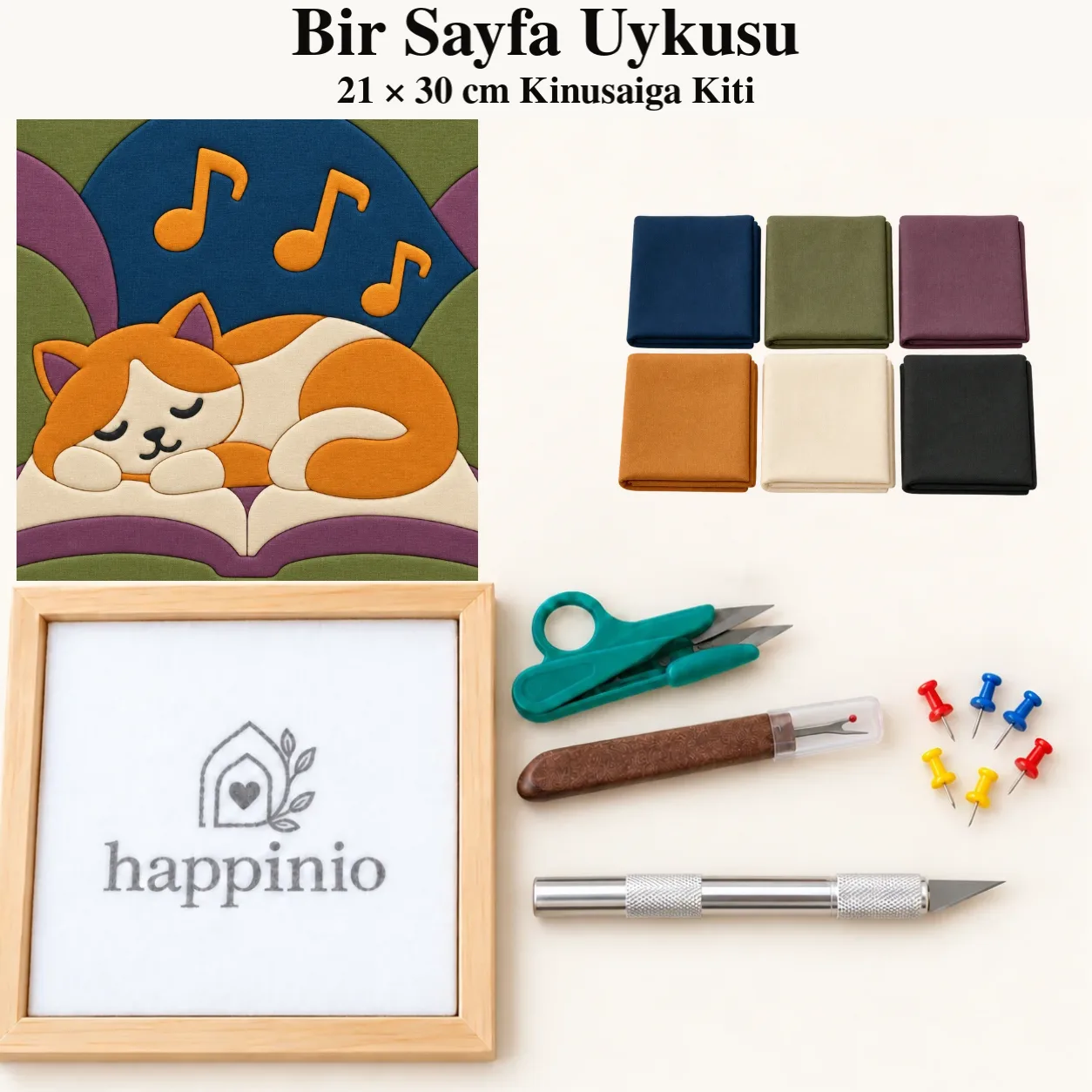 Bir Sayfa Uykusu Kinusaiga Kiti - 21×30 cm