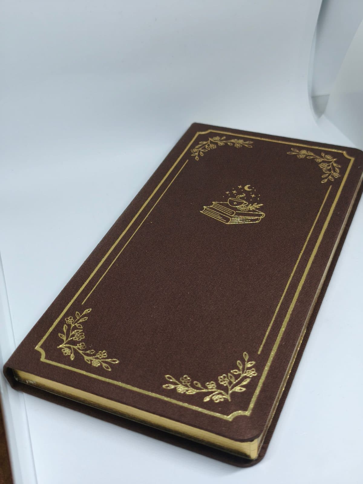 Fairytale Kahveli Noktalı Keten Defter 10x20 cm