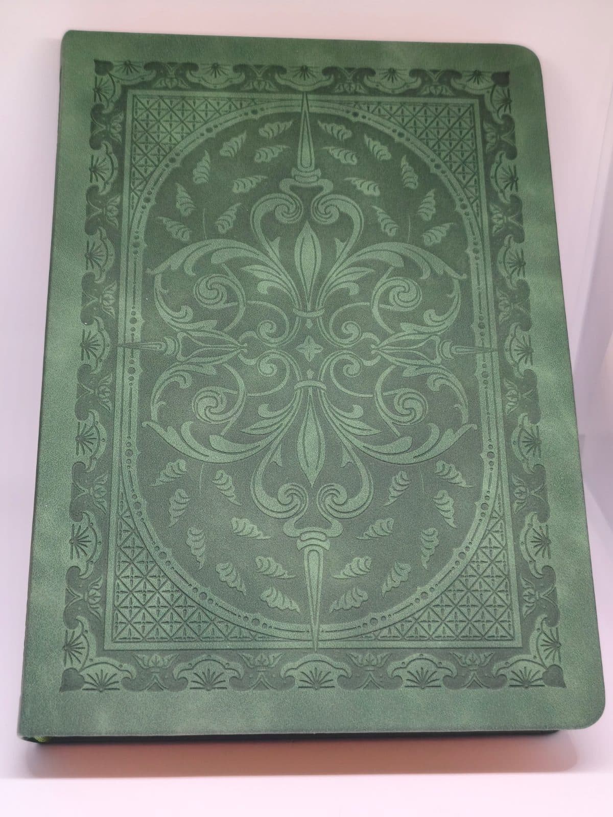 Forest Green Kabartmalı Kitap Gibi Çizgili Defter