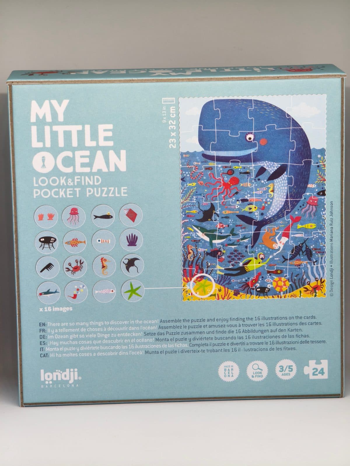 Londji Pocket Puzzle My Little Ocean - 36 parça Cep Yapbozu