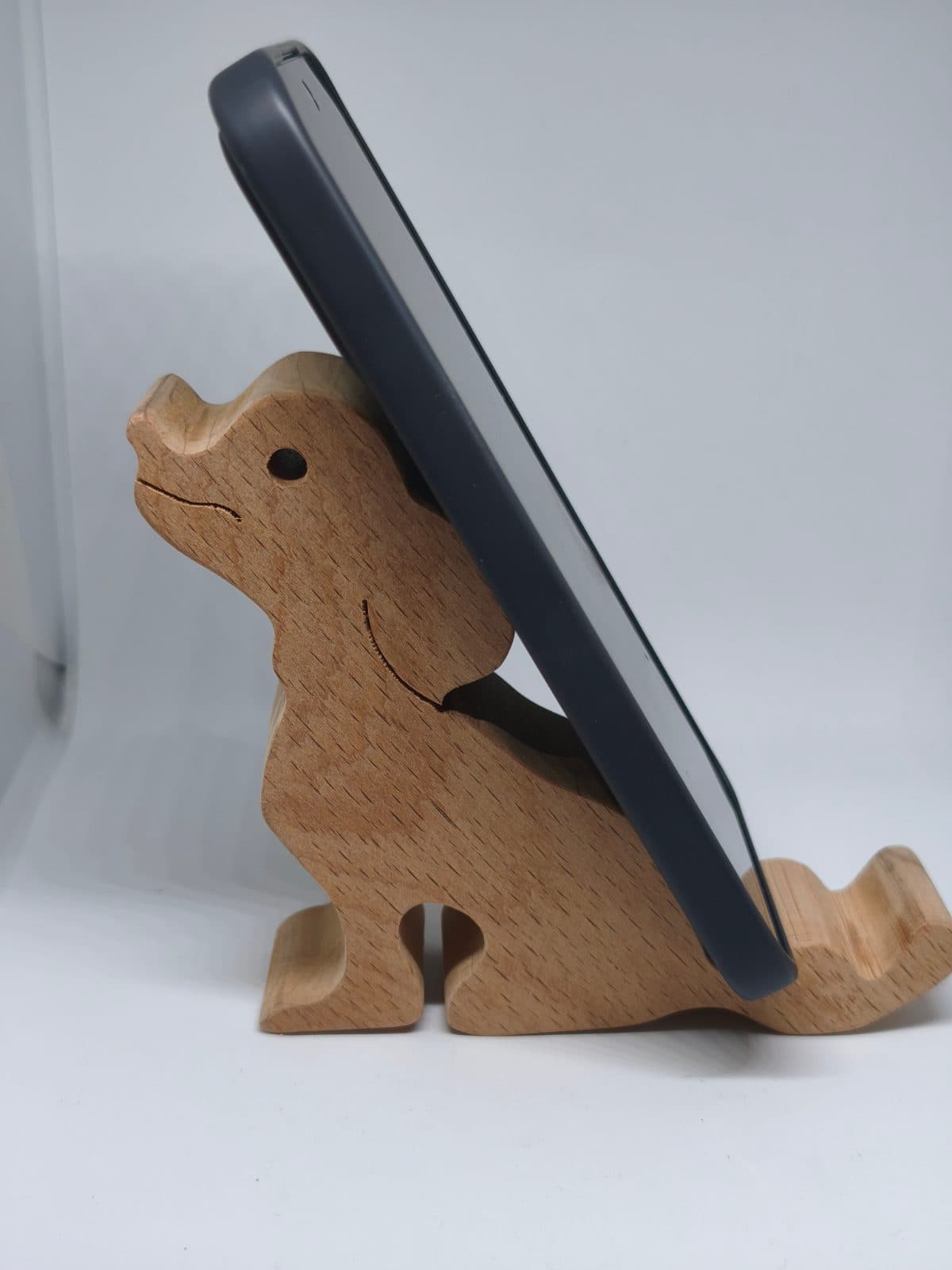 Ahşap Köpek Telefon Standı