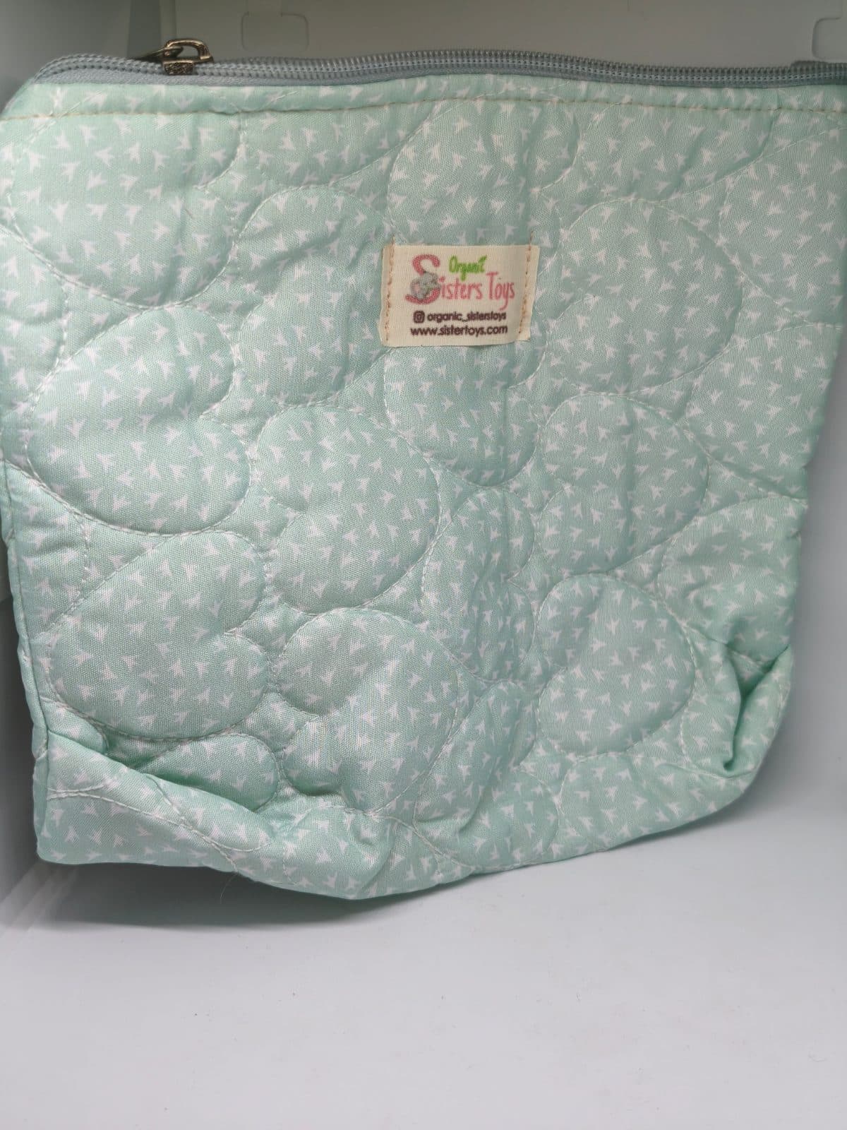 Kapitone Kese - Mint Puantiyeli