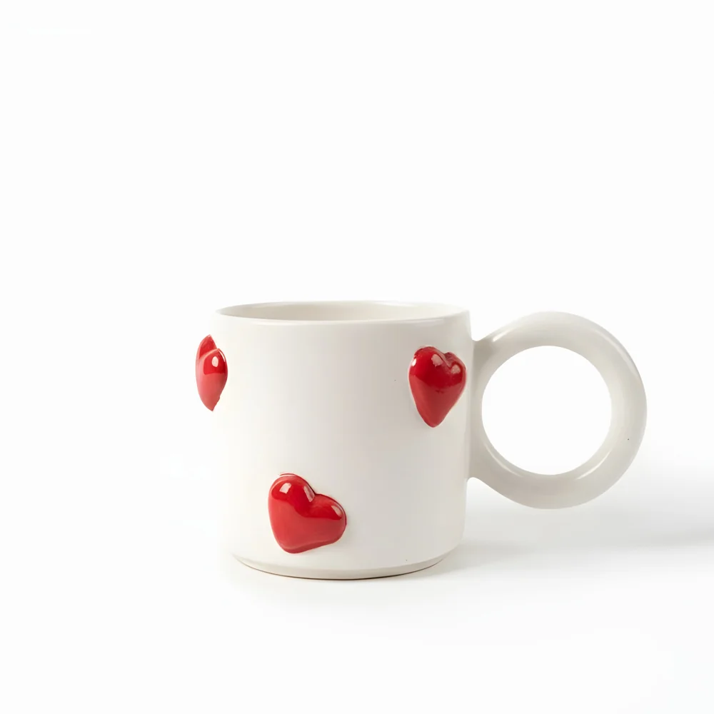 Kiel Ceramic Strand Hearts Seramik Kupa