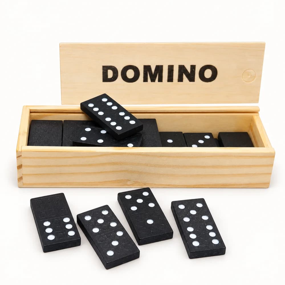 Ahşap Kutulu Domino