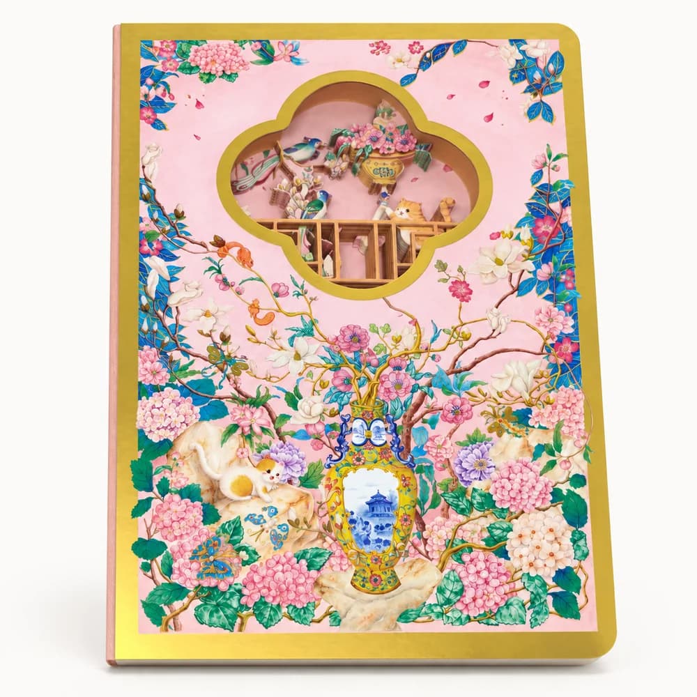 Kedi ve Kuş Temalı 3D Diorama Defter A5, 80 Yaprak