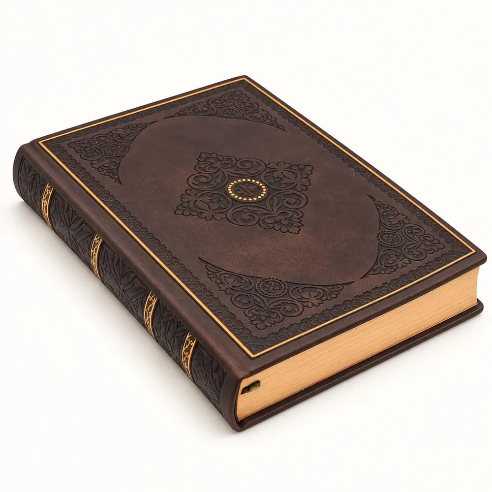 Mistik Kabartmalı Kahverengi Çizgili Defter