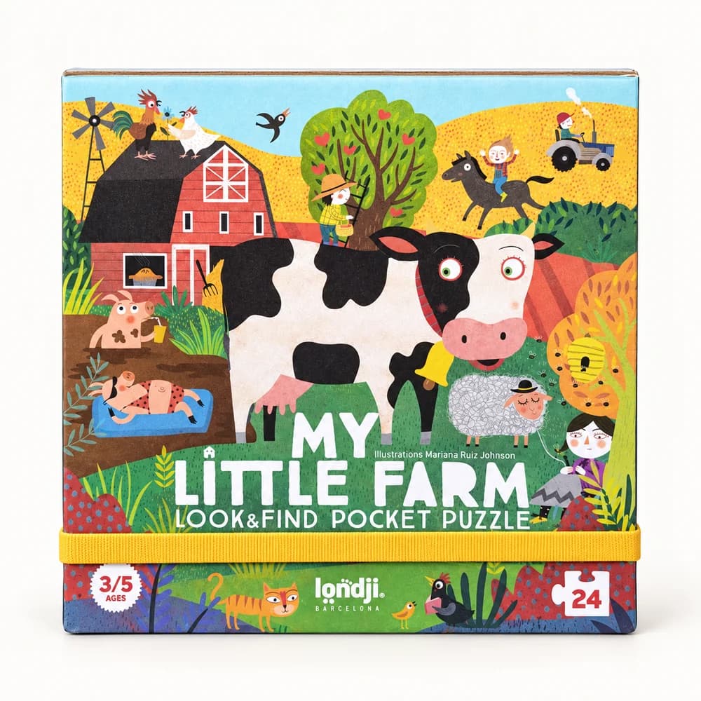 Londji Pocket Puzzle My Little Farm - 24 parçalı Cep Yapbozu