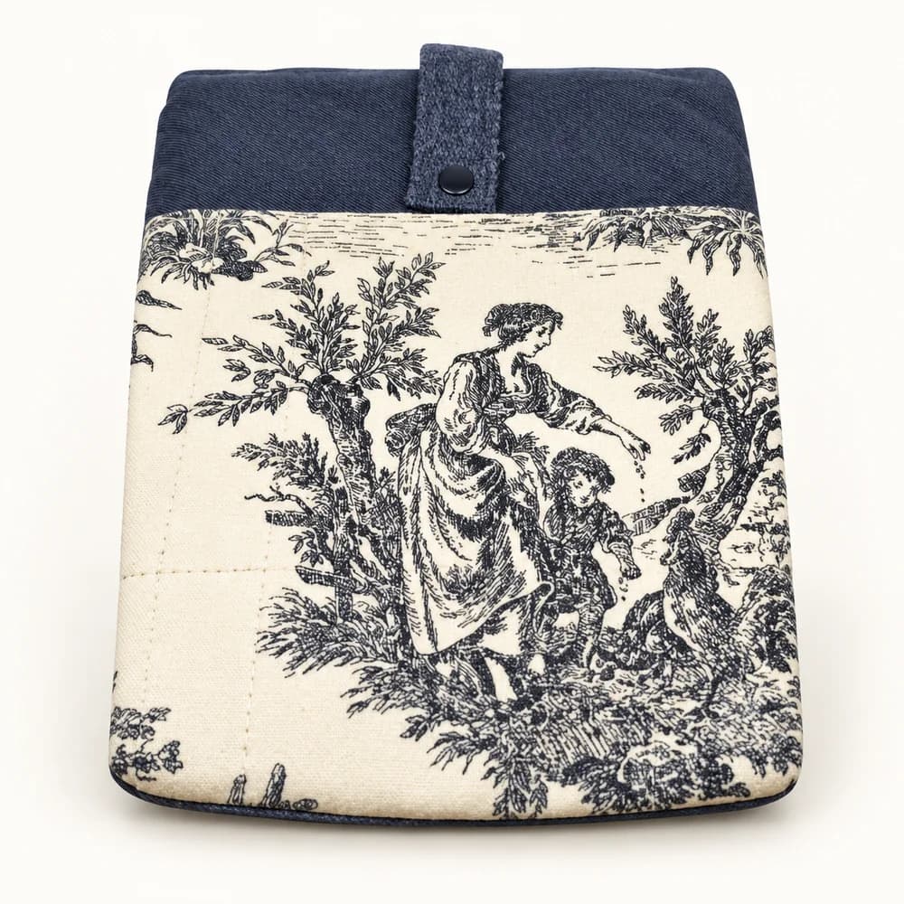 Toile Desenli Kumaş Defter Kalıbı