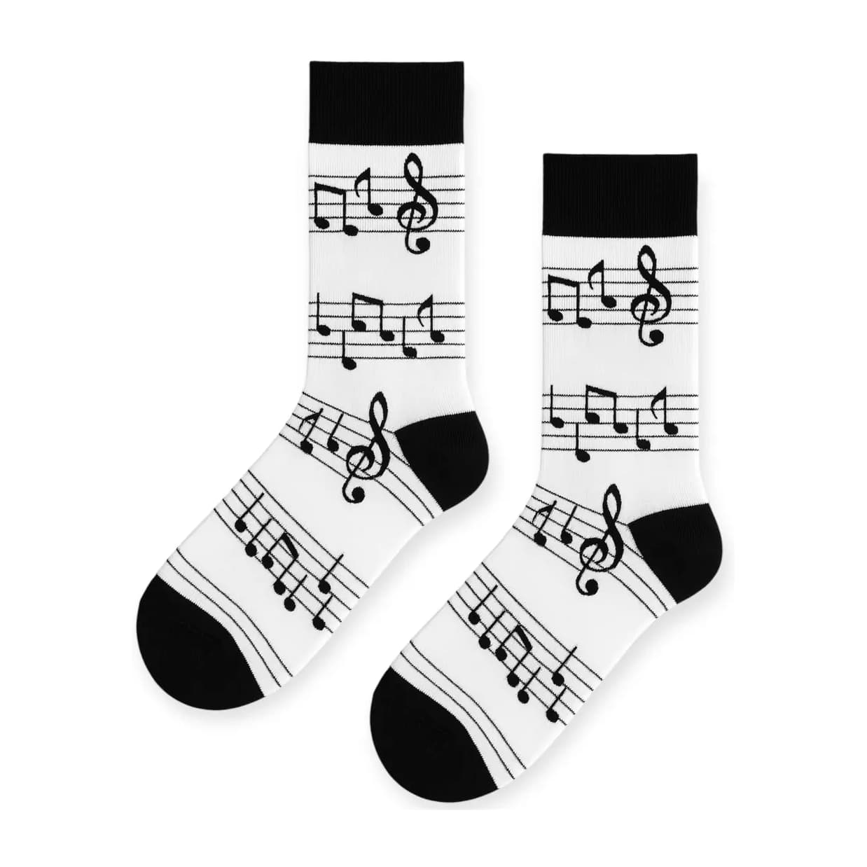 Müzik Notaları Desenli Çorap