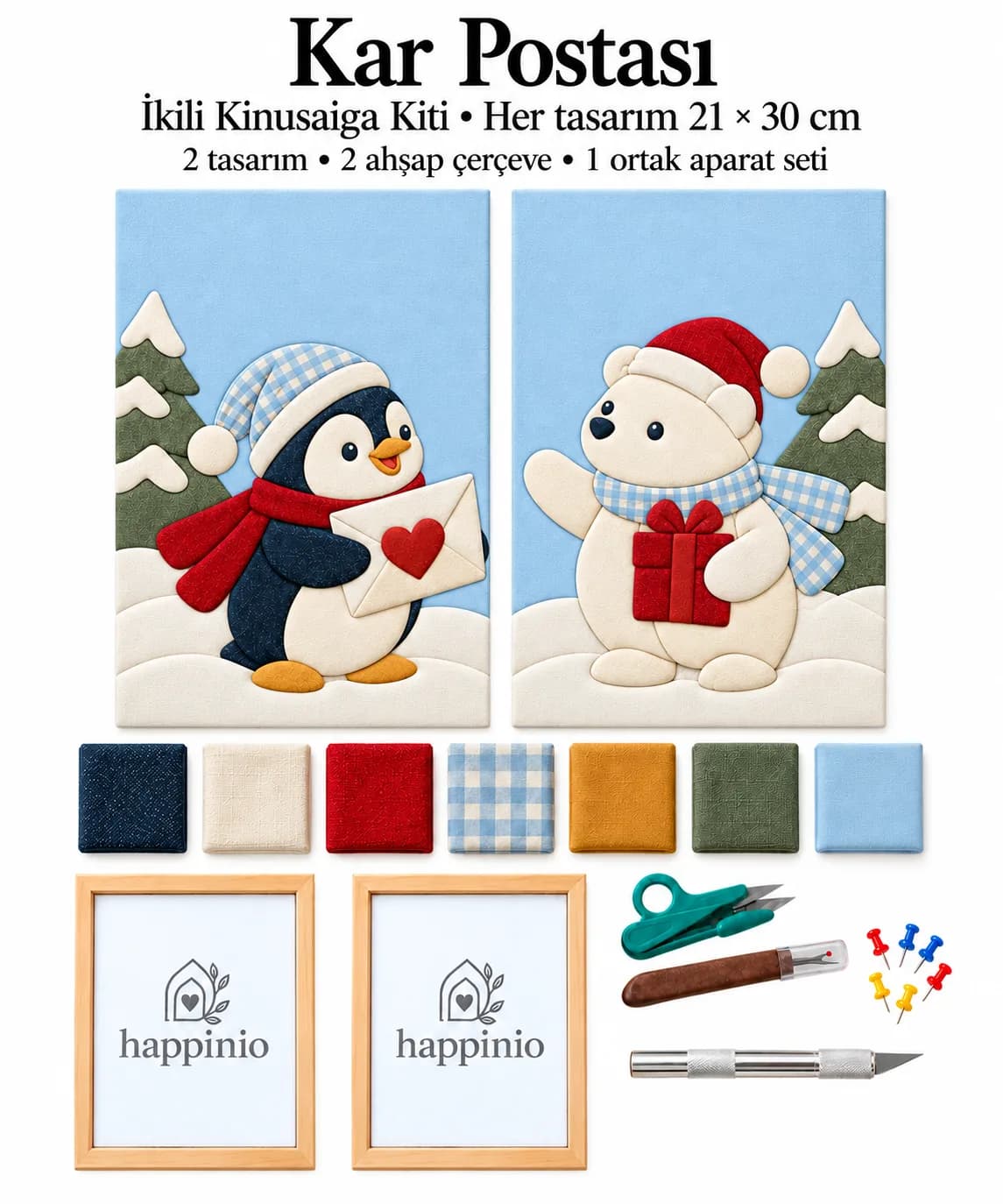 Kar Postası İkili Kinusaiga Kiti - 2 Adet · Her Biri 21×30 cm