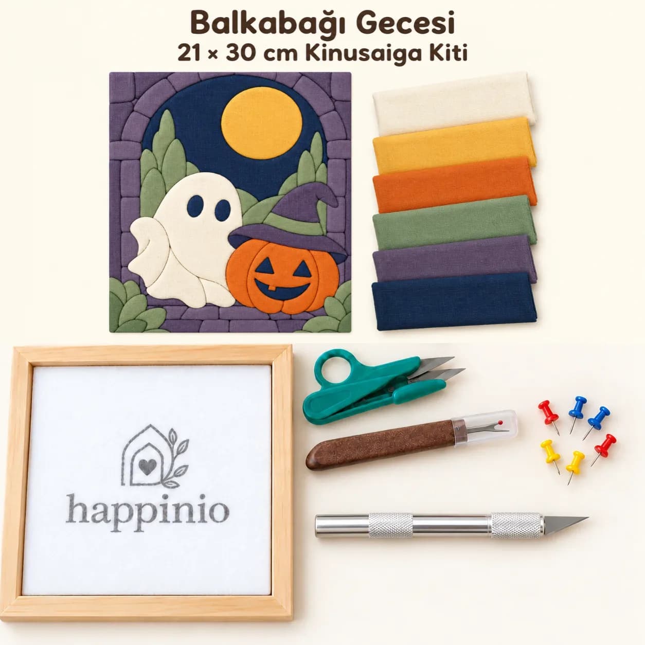 Balkabağı Gecesi Kinusaiga Kiti - 21×30 cm