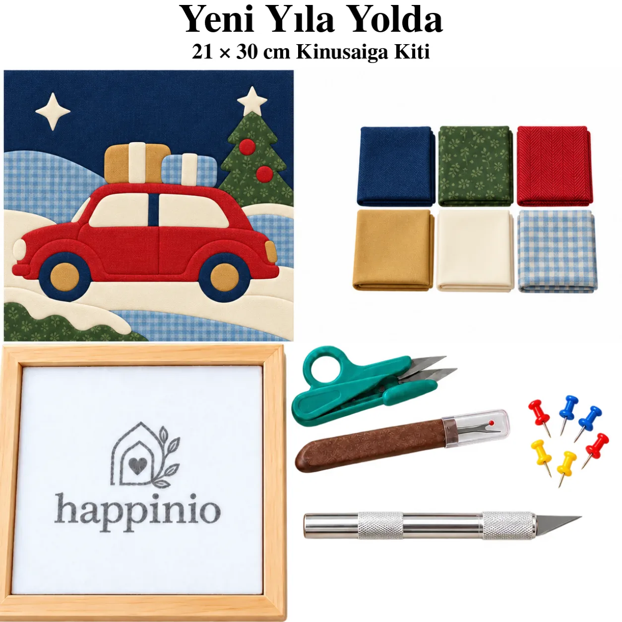 Yeni Yıla Yolda Kinusaiga Kiti - 21×30 cm