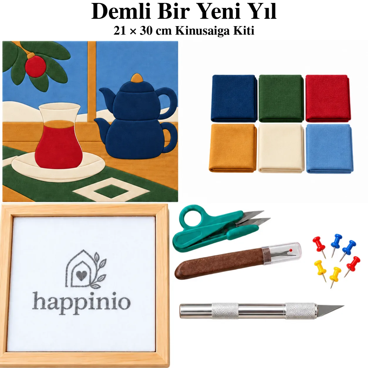 Demli Bir Yeni Yıl Kinusaiga Kiti - 21×30 cm