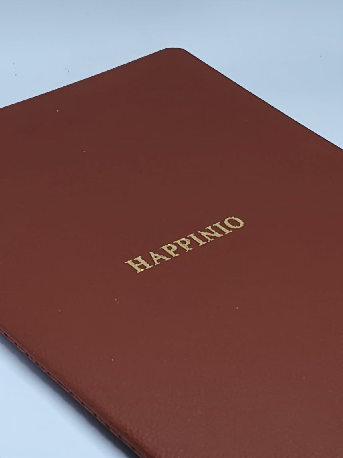 Vegan Deri Çizgili Defter - Kahverengi