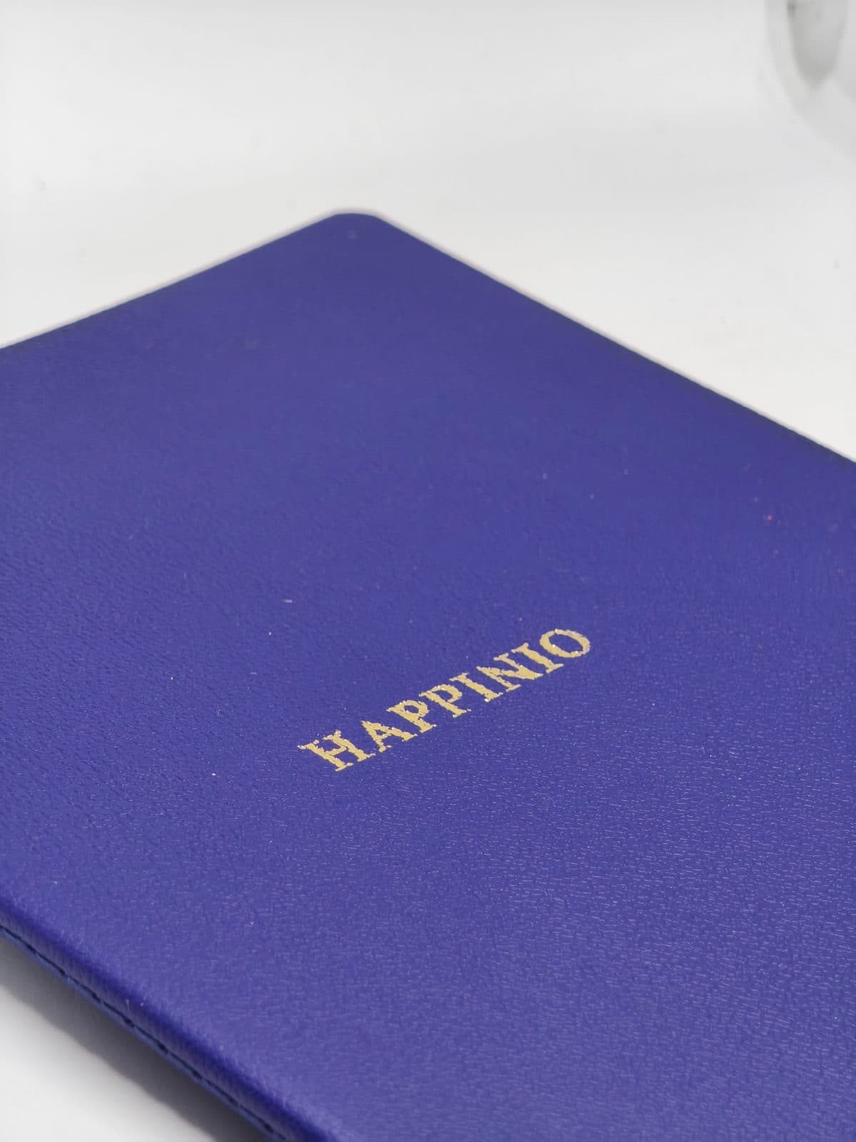Vegan Deri Çizgili Defter - Lacivert
