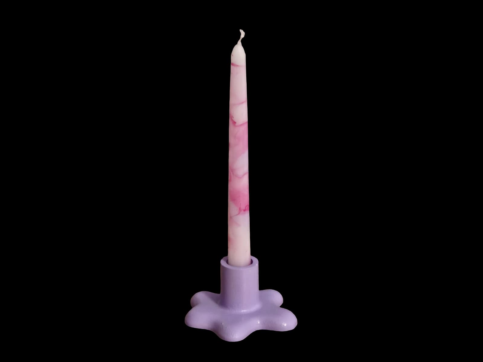 El Yapımı Lila Mumluk ve Pembe Mum