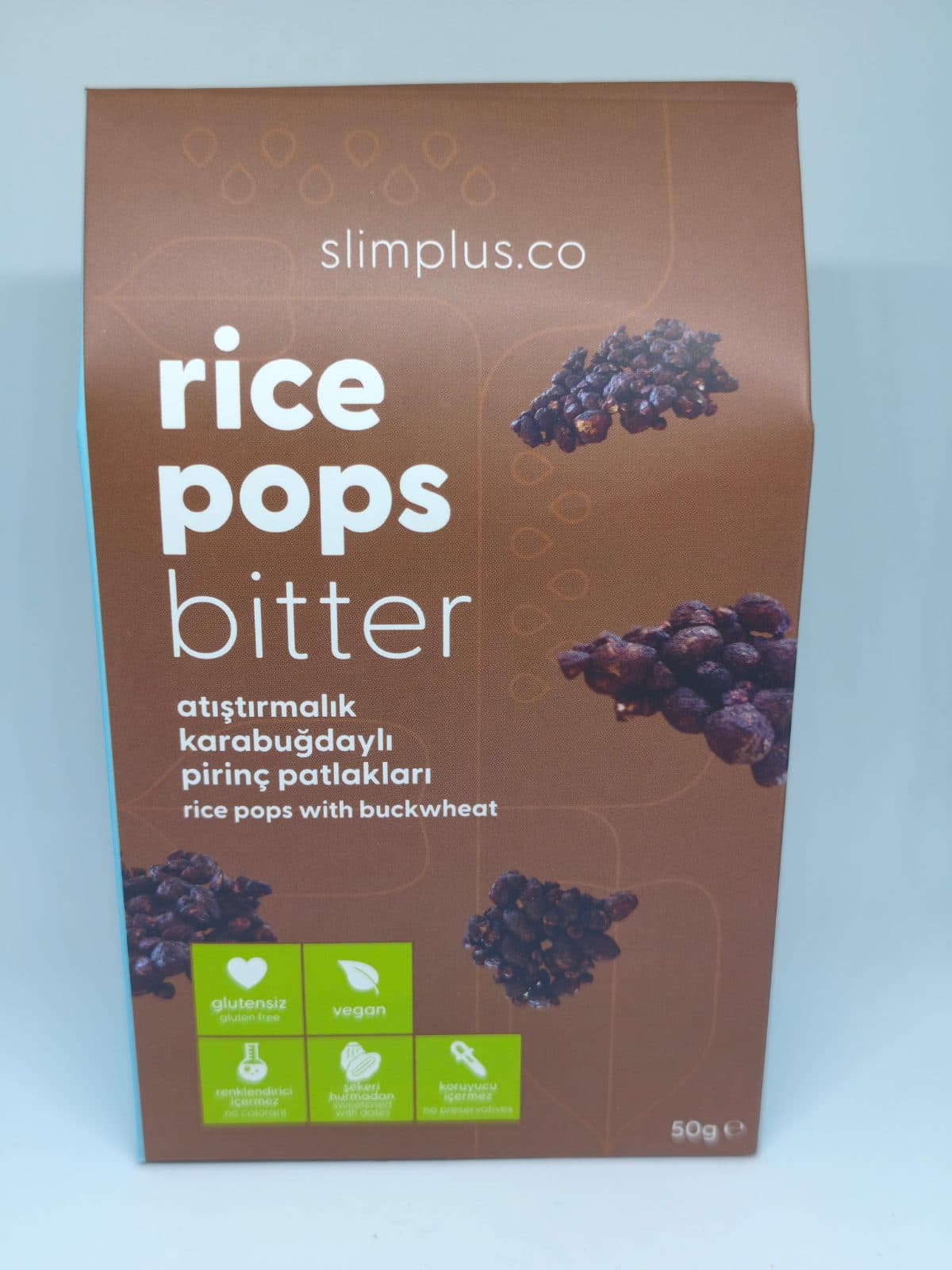 Karabuğdaylı Pirinç Patlakları Kakaolu Rice Pops Bitter (2 x 50G)