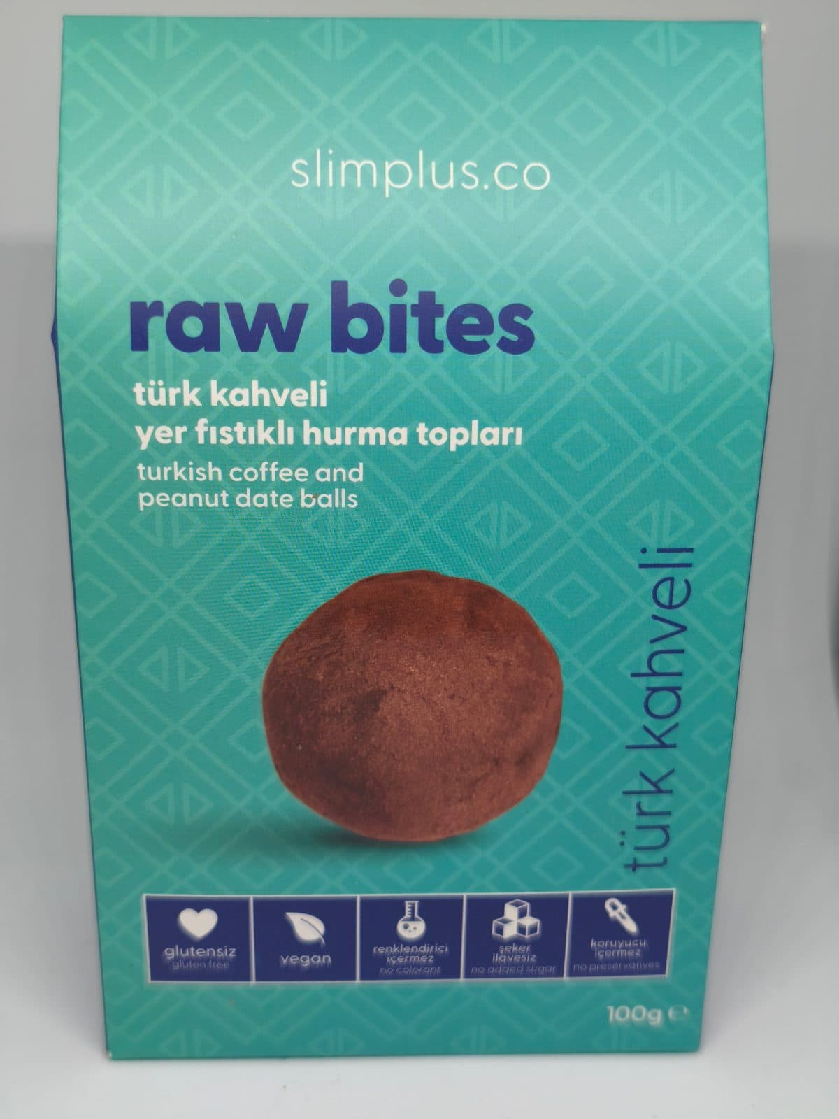 Hurma Topları Türk Kahveli Yerfıstıklı Raw Bites (2 x 100G)