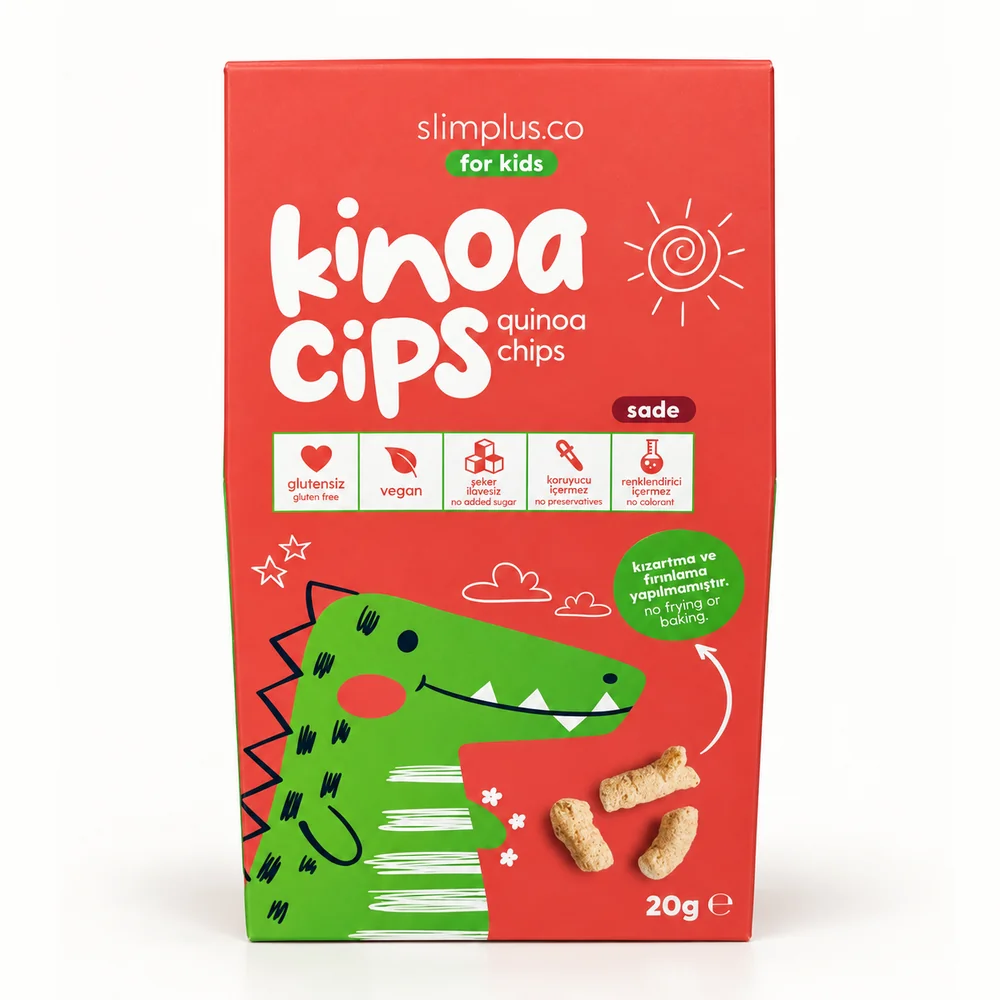 SlimPlus Sevimli Dinozor Sade Kinoa Cipsi 20 g