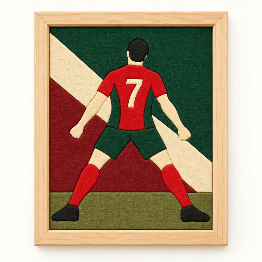 O Golün Sevinci Hazır Kinusaiga Kumaş Tablo - 21×30 cm
