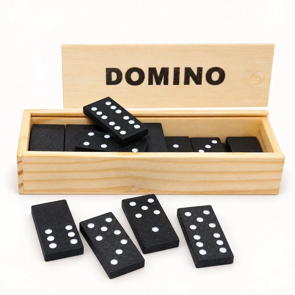 Ahşap Kutulu Domino