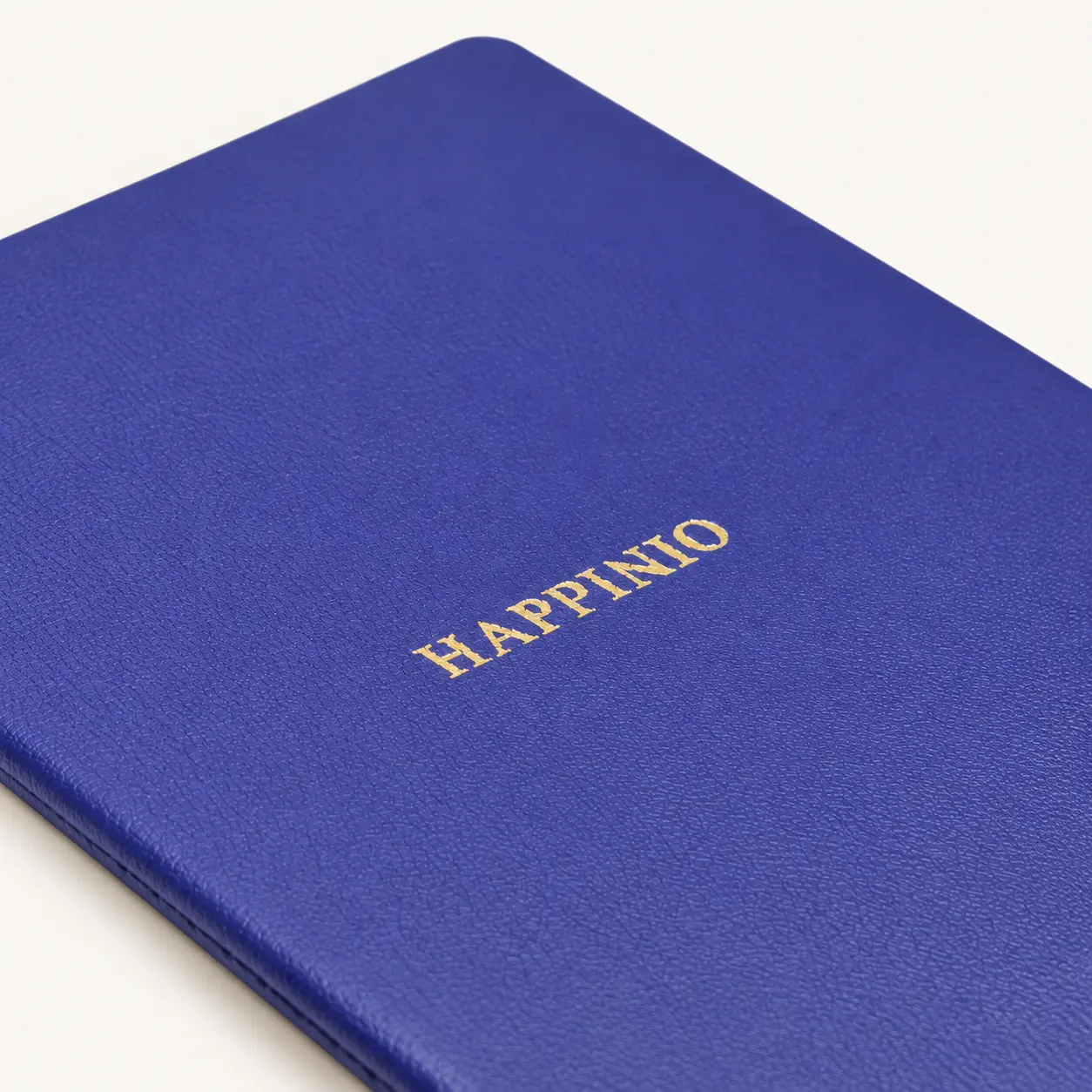 Vegan Deri Çizgili Defter - Lacivert