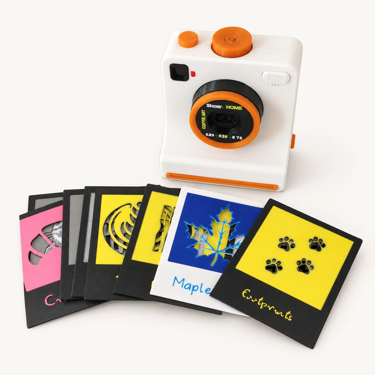 Latte Art Camera - Desen Kartlı Kahve Süsleme Seti